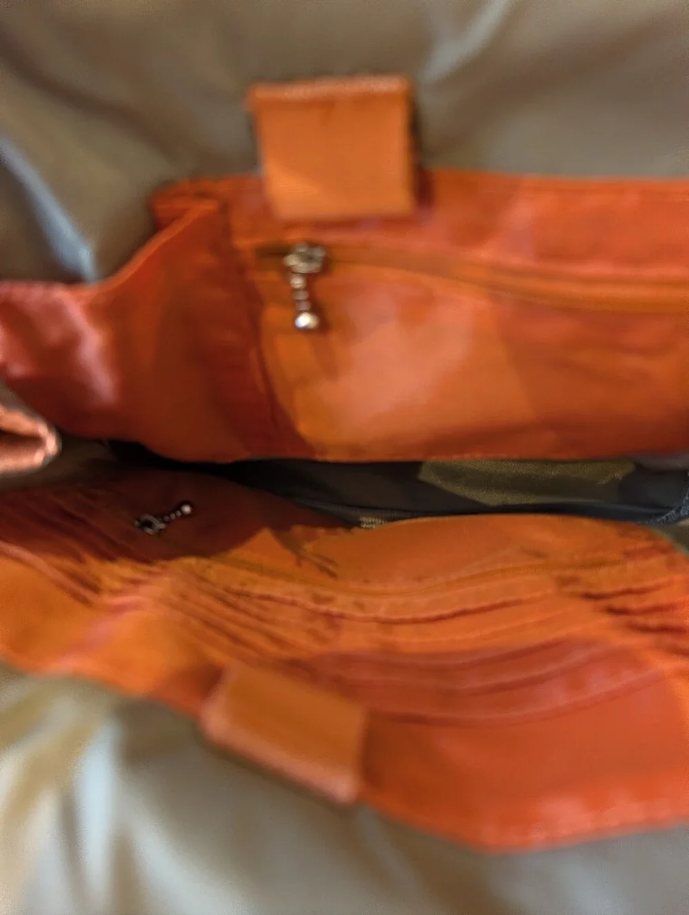 Baggallini Convertible Sling Backpack Rust Orange Nylon Wallet Organizer Travel